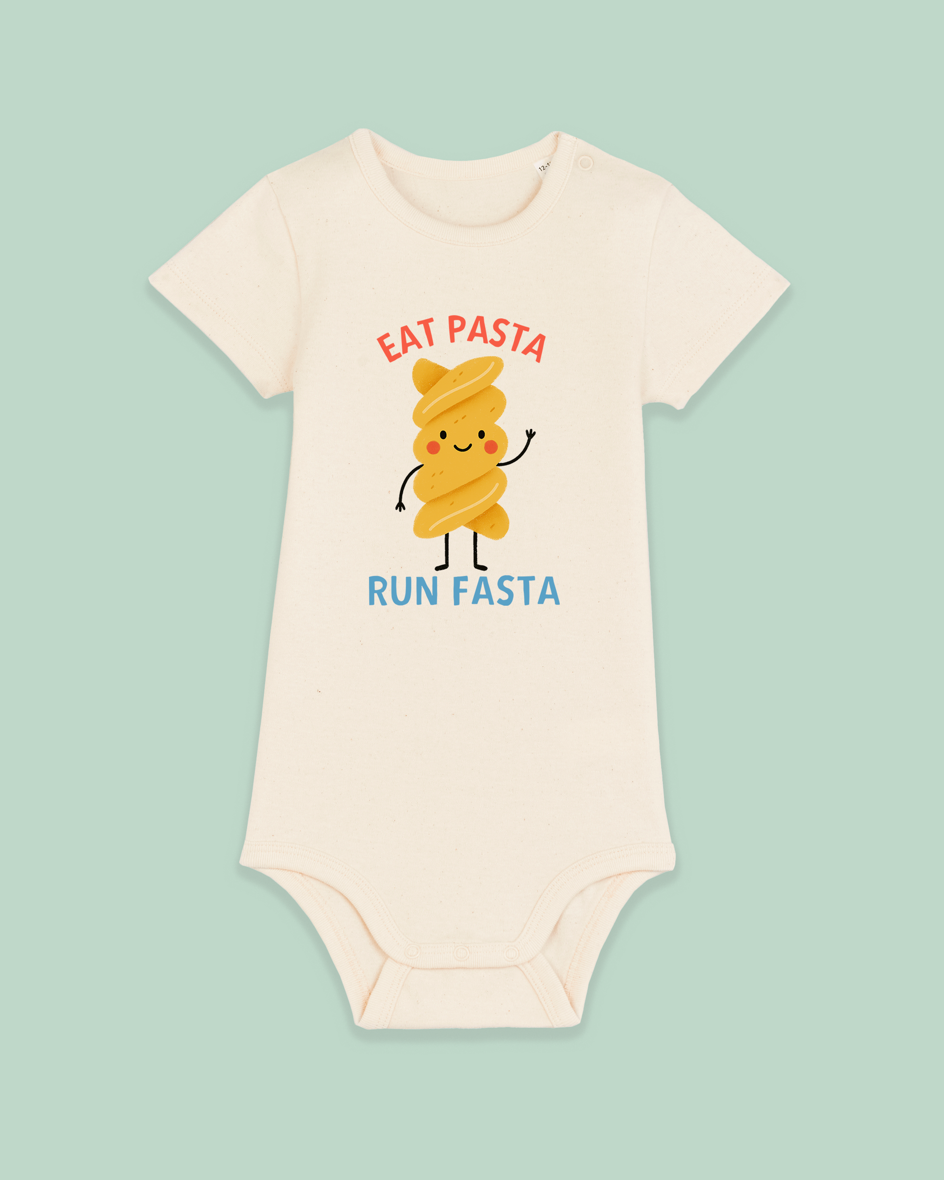 Baby Bodysuit | Eat Pasta Run Fasta - Hey Wonder