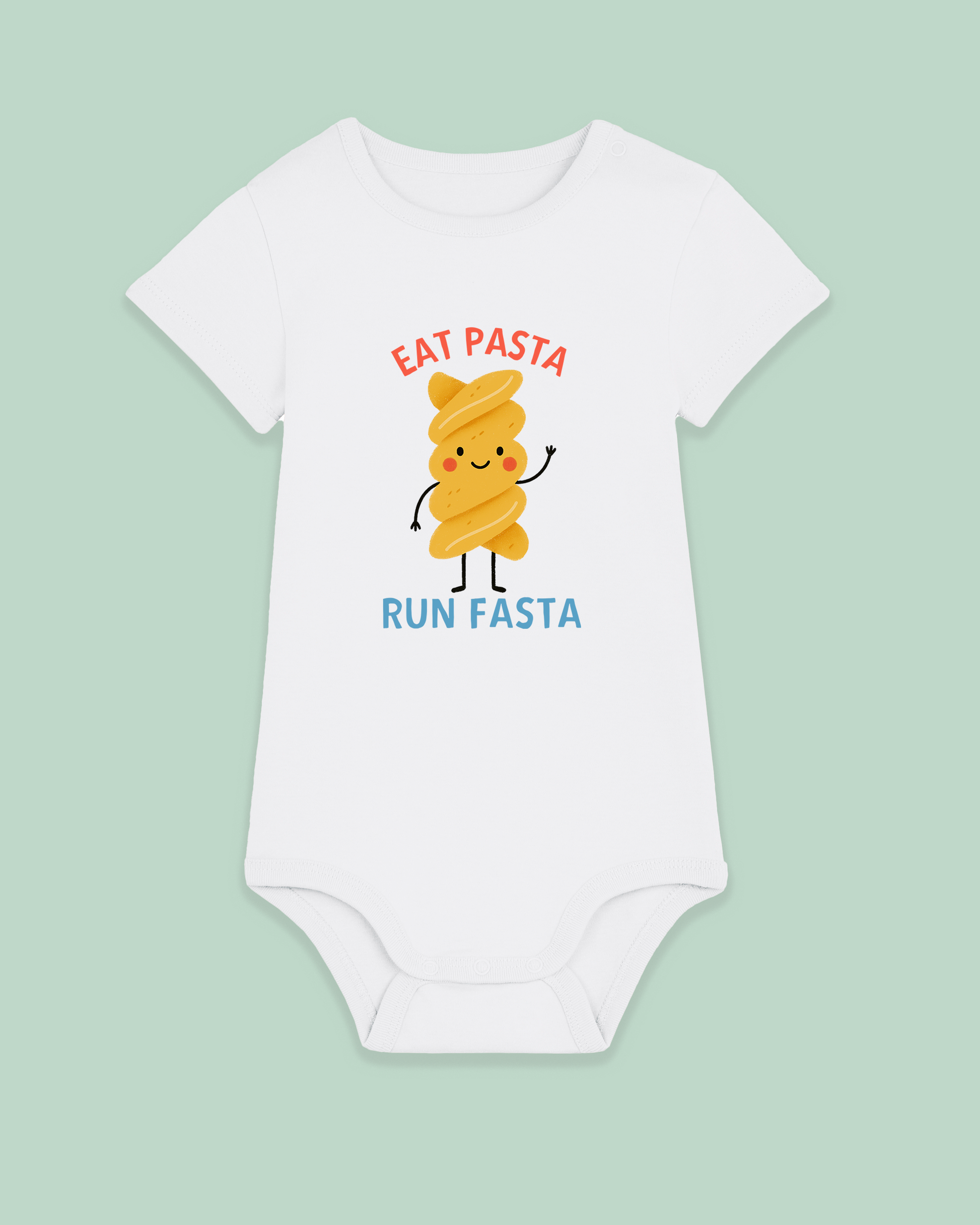Baby Bodysuit | Eat Pasta Run Fasta - Hey Wonder