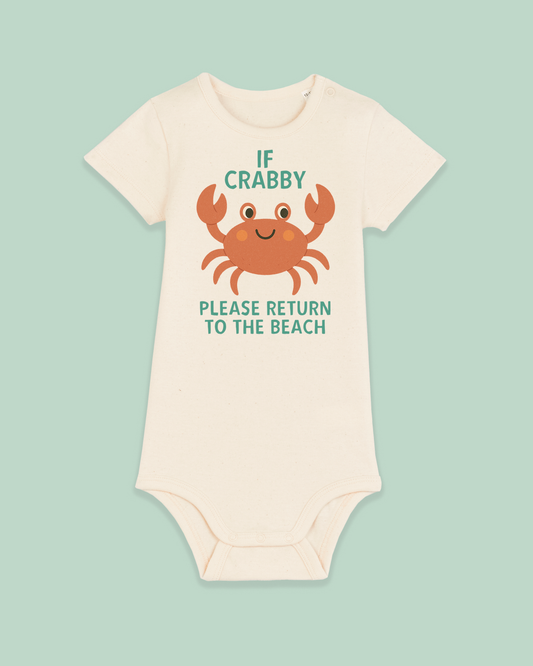 Baby Bodysuit | If Crabby Please Return To The Beach - Hey Wonder