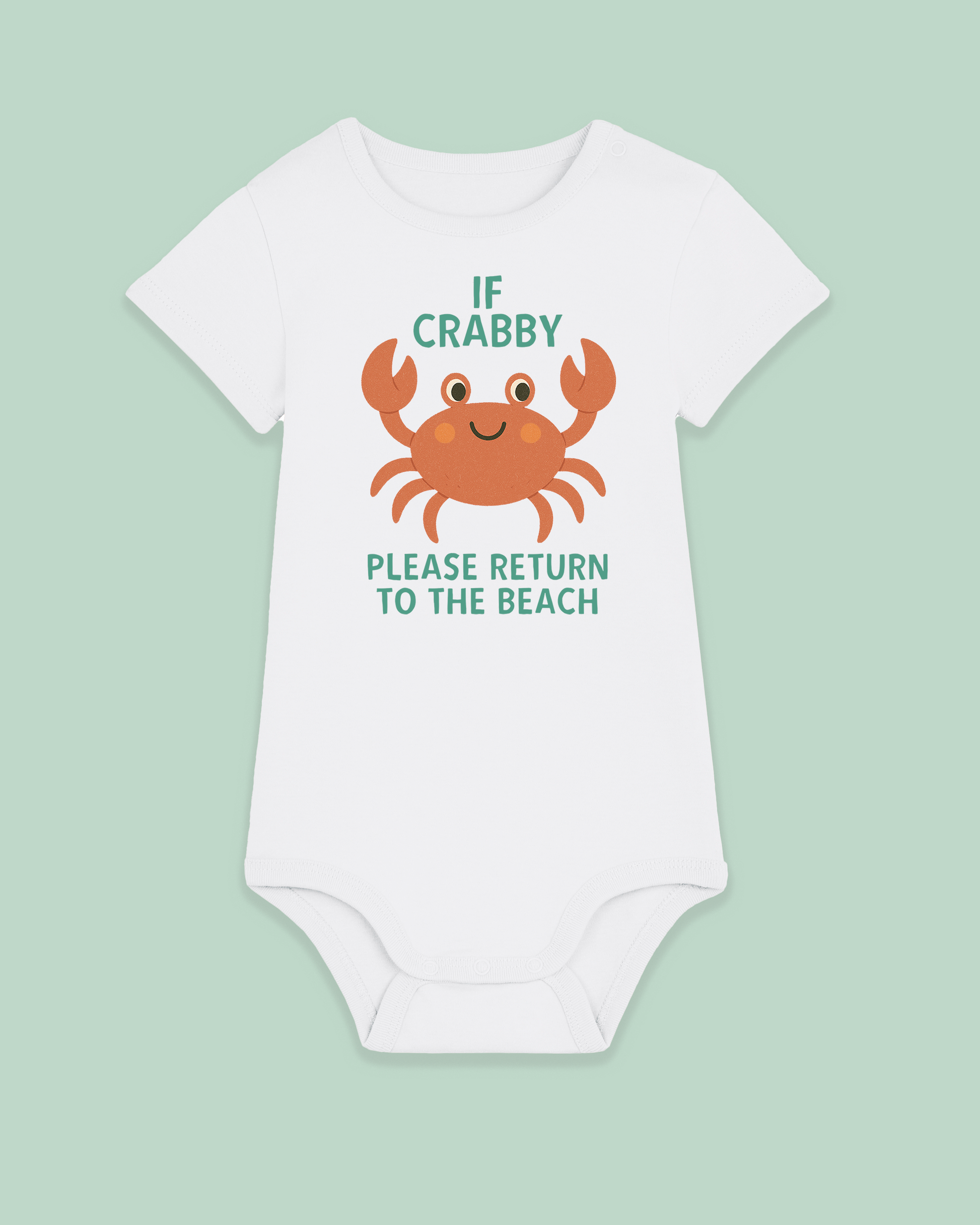 Baby Bodysuit | If Crabby Please Return To The Beach - Hey Wonder
