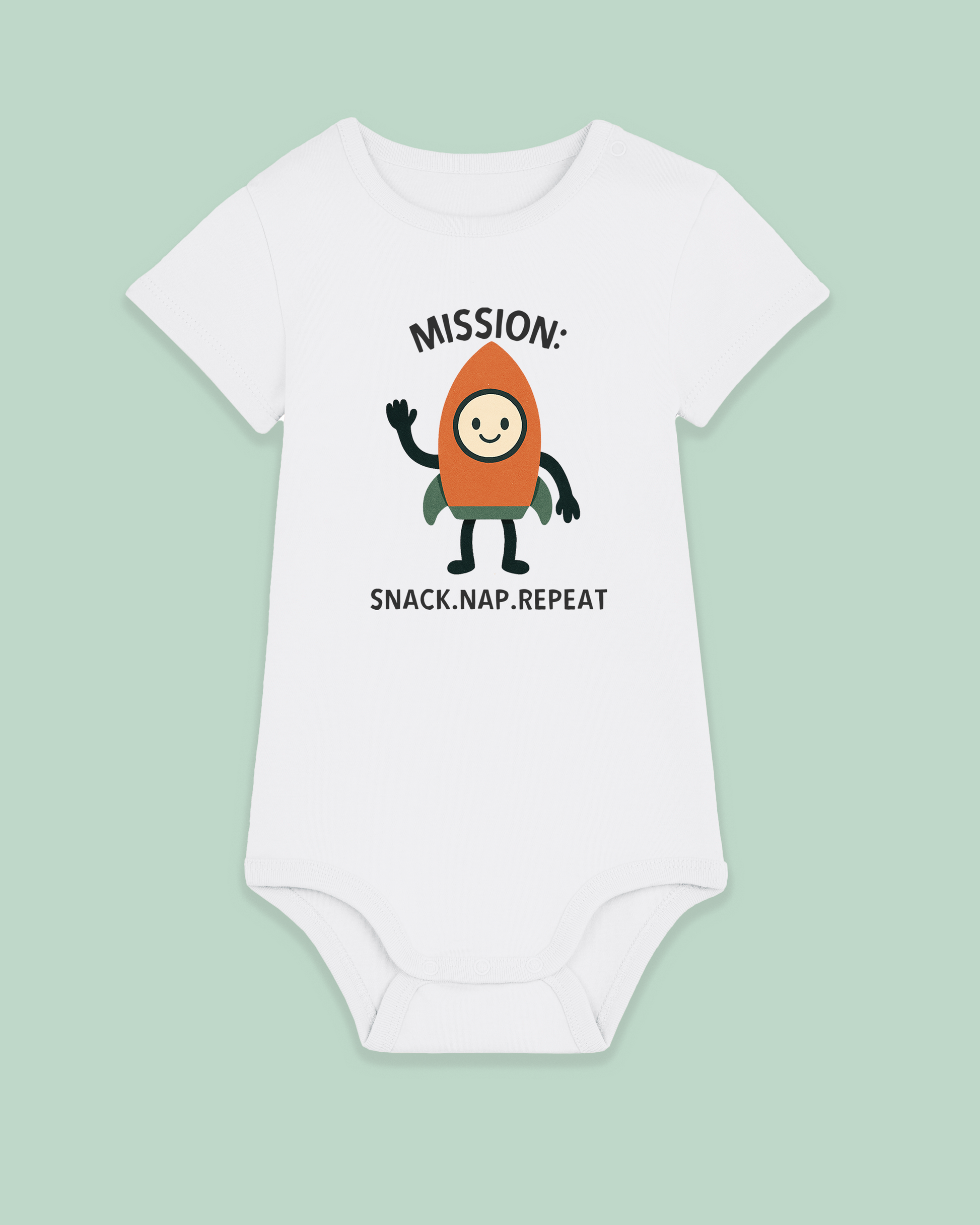 Baby Bodysuit | Mission: Snack, Nap, Repeat - Hey Wonder