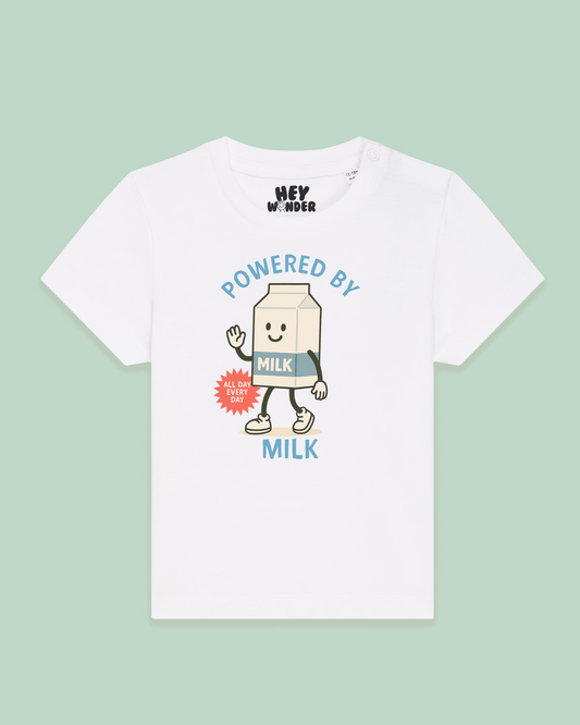 Baby T Shirt | Powered By Milk