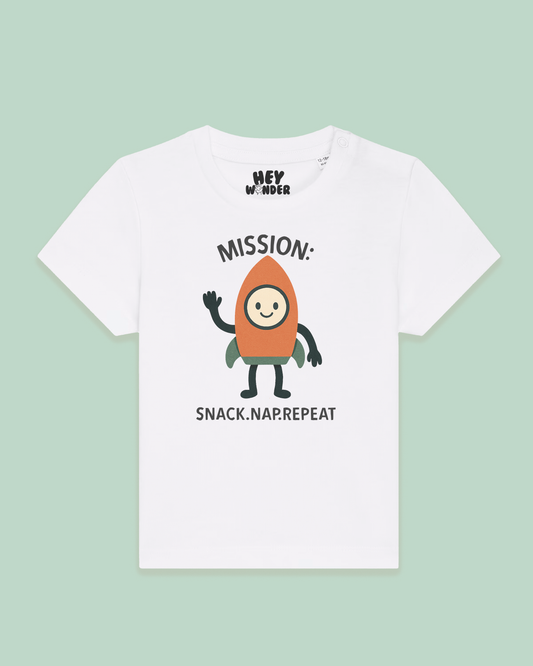 Baby T Shirt | Mission: Snack, Nap, Repeat