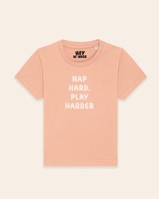 Baby T Shirt | Nap Hard, Play Harder
