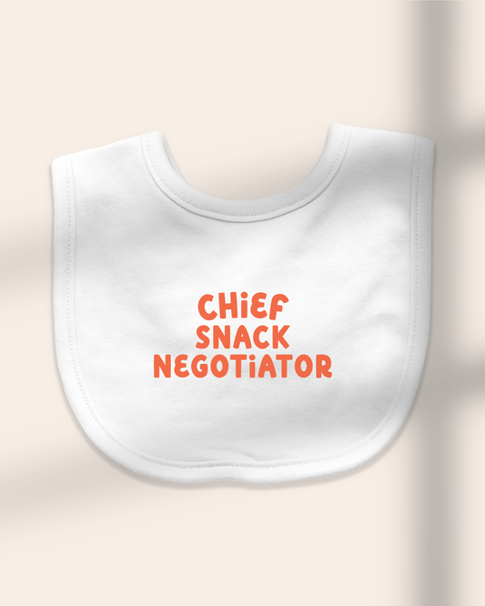 Baby Bib | Chief Snack Negotiator
