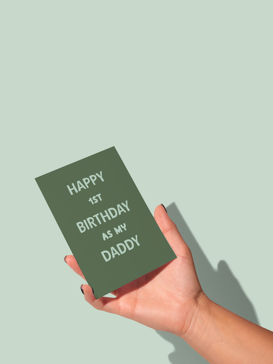 Happy 1st Birthday As My Daddy | Birthday Card