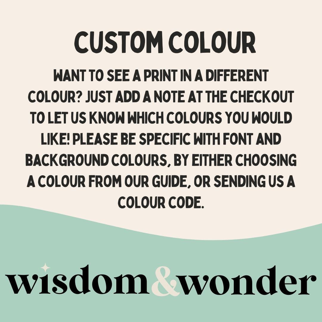 Lustre / A5 Print | Night Night, Love You | Plum and Cream | Wall Art Print | Wisdom and Wonder Designs