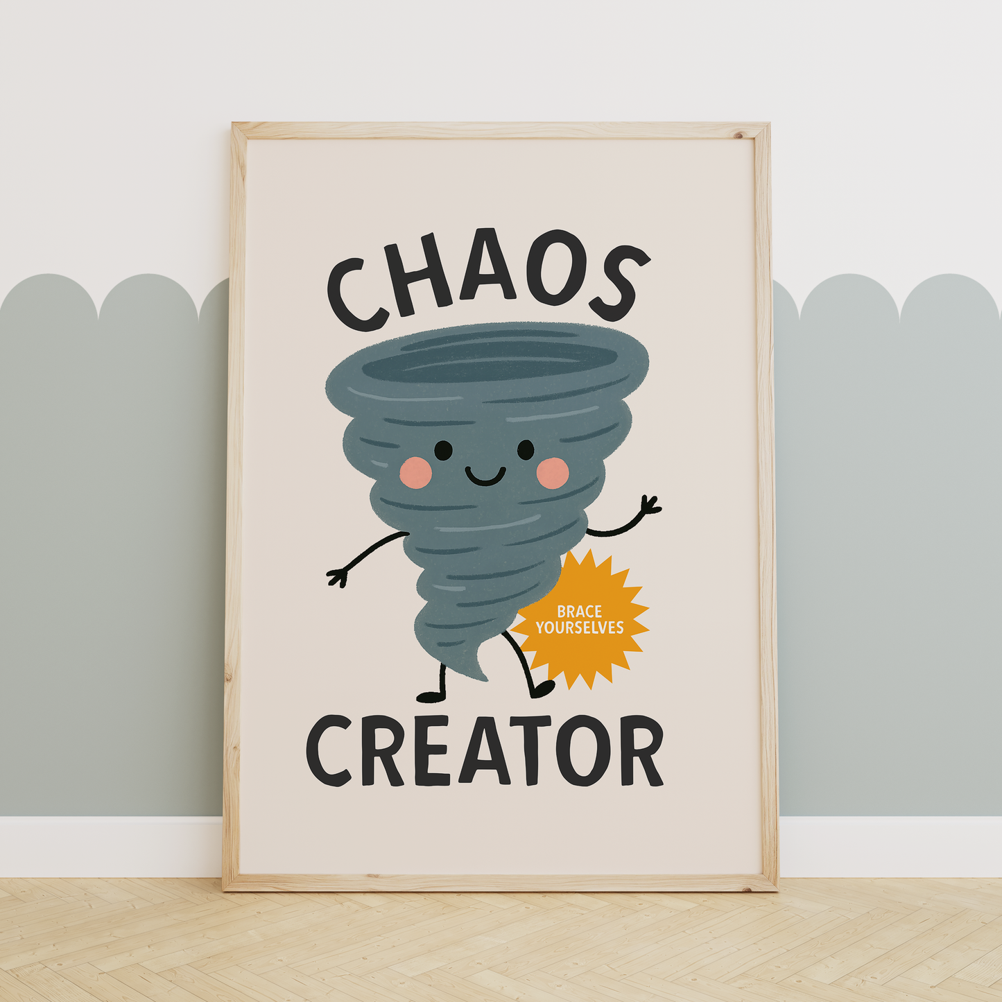 Chaos Creator | Black and Cream | Art Print