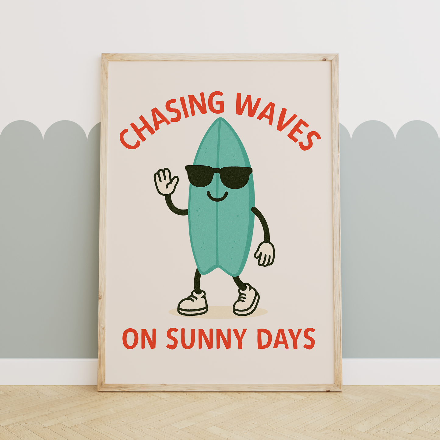 Chasing Waves On Sunny Days | Lobster and Cream | Art Print
