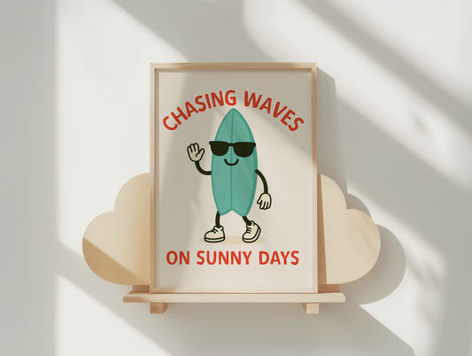 Chasing Waves On Sunny Days | Lobster and Cream | Art Print