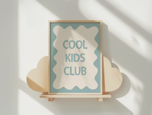 Cool Kids Club | Seafoam and Cream | Art Print