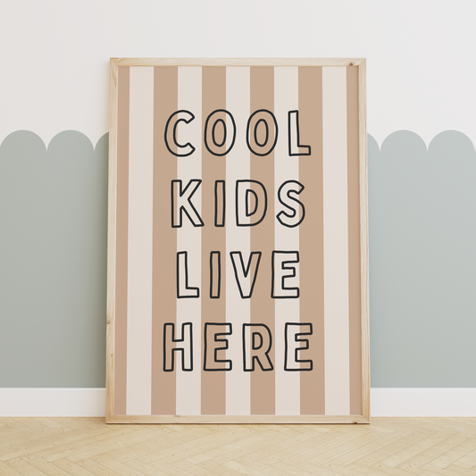 Cool Kids Live Here | Toast and Cream | Art Print