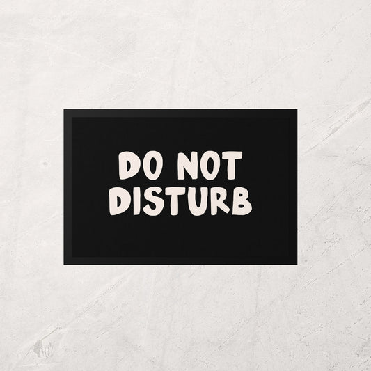 Do not disturb sign on a textured white background
