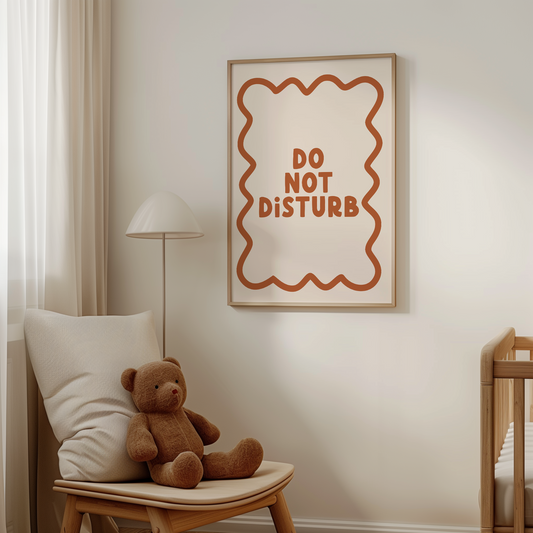 Do Not Disturb | Rust and Cream | Art Print