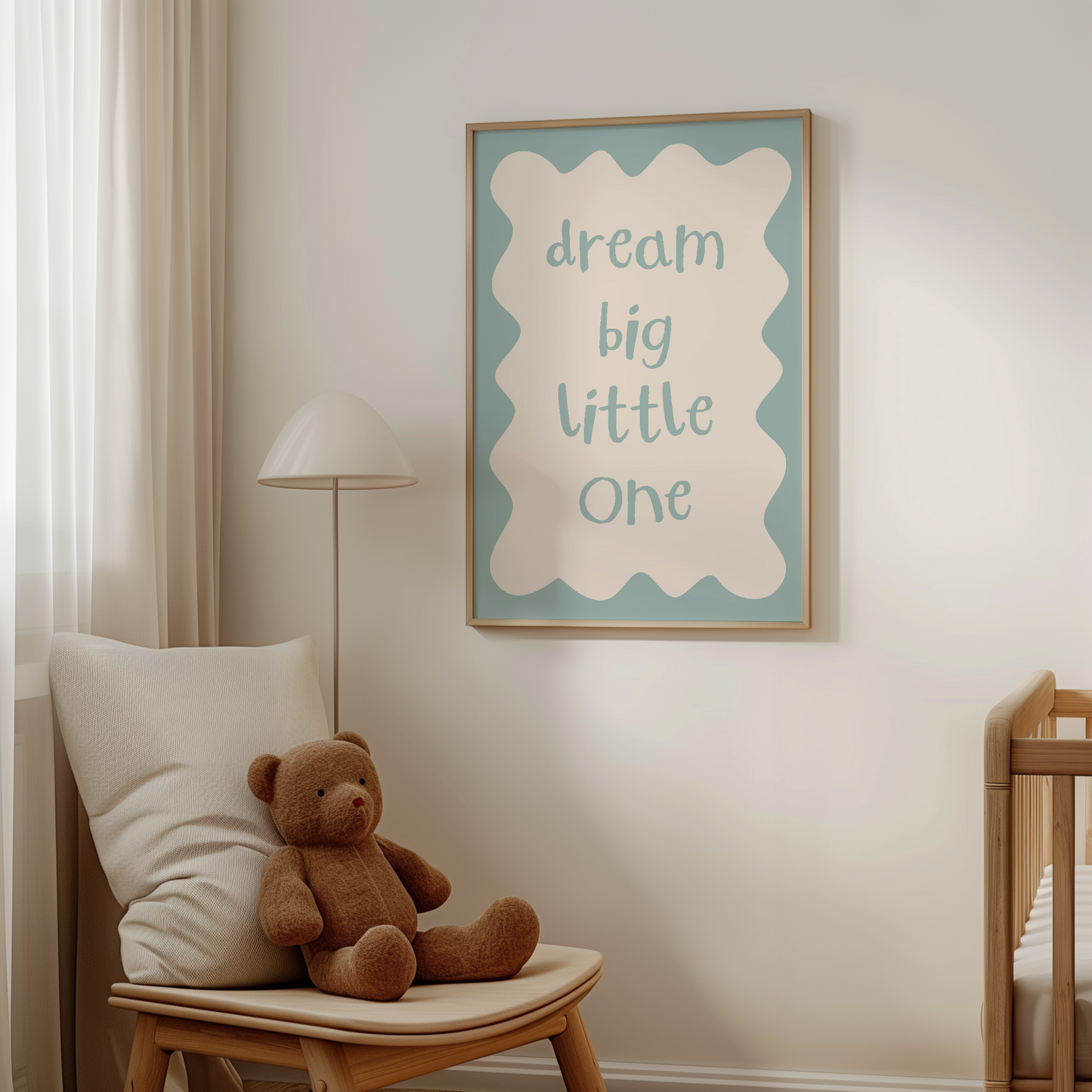 Dream Big Little One | Seafoam and Cream | Art Print