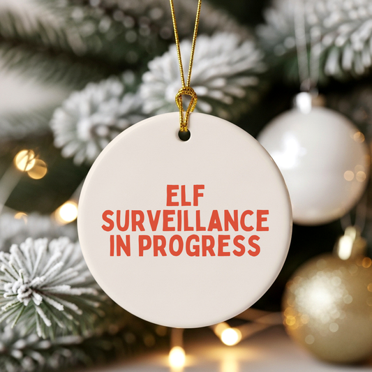 Christmas Bauble | Elf Surveillance In Progress