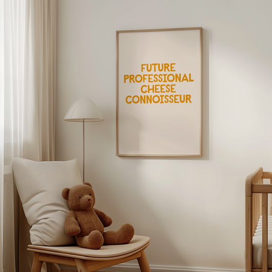 Future Professional Cheese Connoisseur | Mustard and Cream | Art Print