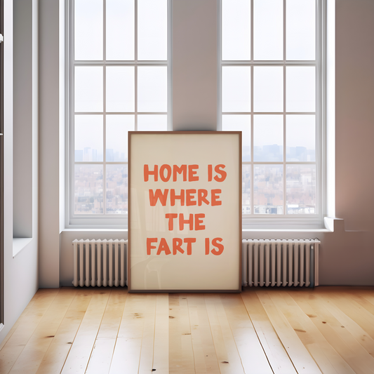 WISDOM & WONDER X HEY WONDER | Home Is Where The Fart Is | Lobster and Cream | Wall Art Print