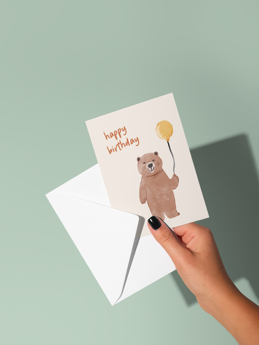 Happy Birthday Bear | Greeting Card