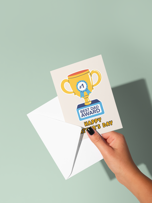 Best Dad Award, Happy Father's Day | Greeting Card
