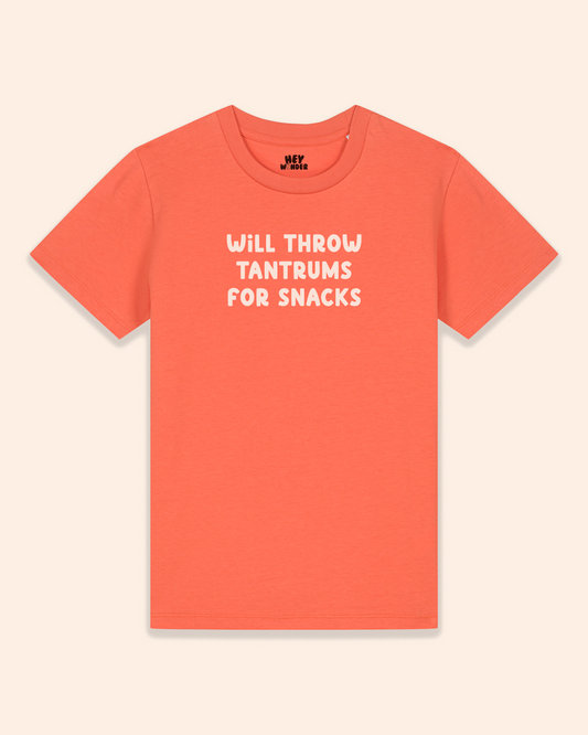 Kids T Shirt | Will Throw Tantrums For Snacks