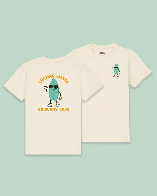 Kids T Shirt | Chasing Waves On Sunny Days | Back Design