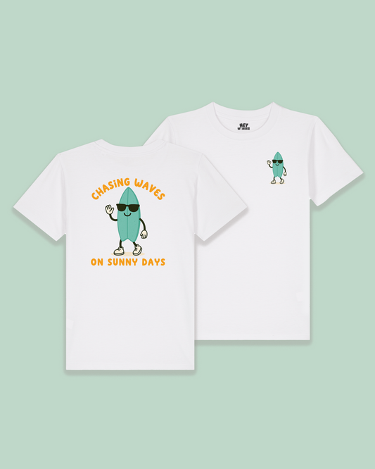 Kids T Shirt | Chasing Waves On Sunny Days | Back Design