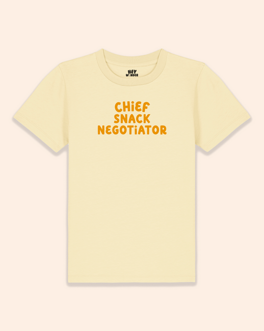 Kids T Shirt | Chief Snack Negotiator