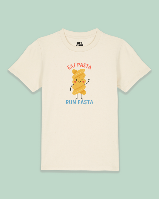 Kids T Shirt | Eat Pasta Run Fasta