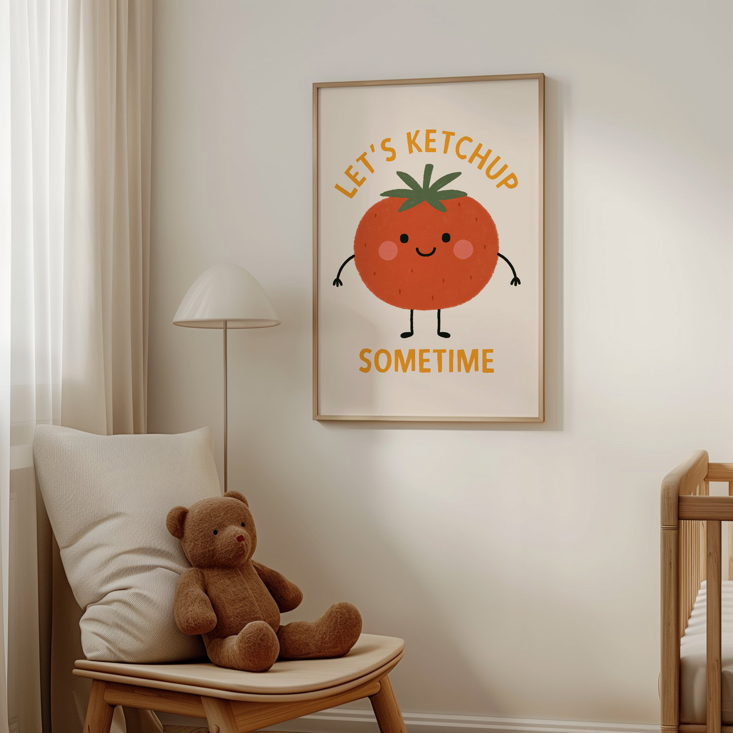 Let's Ketchup Sometime | Yellow and Cream | Art Print