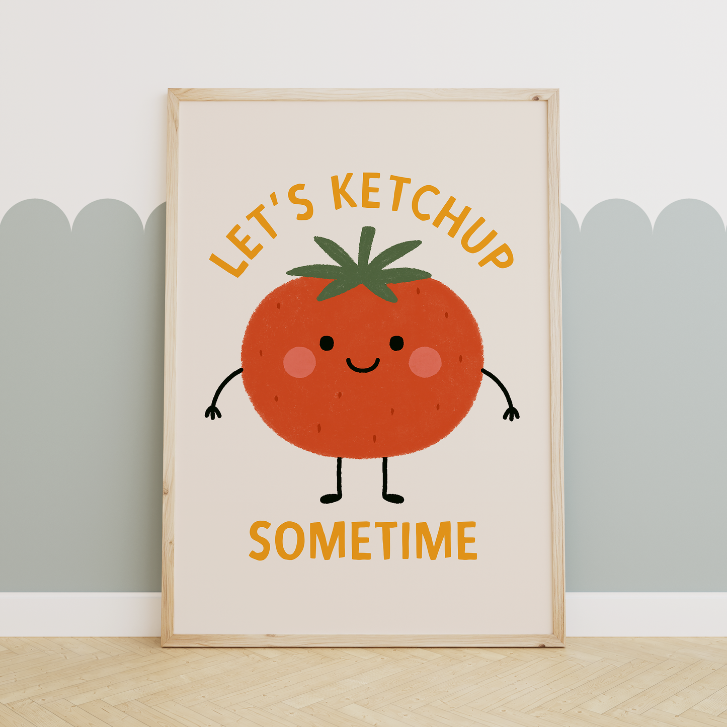 Let's Ketchup Sometime | Yellow and Cream | Art Print