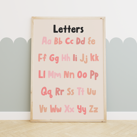 Educational Prints | Pink | Art Print