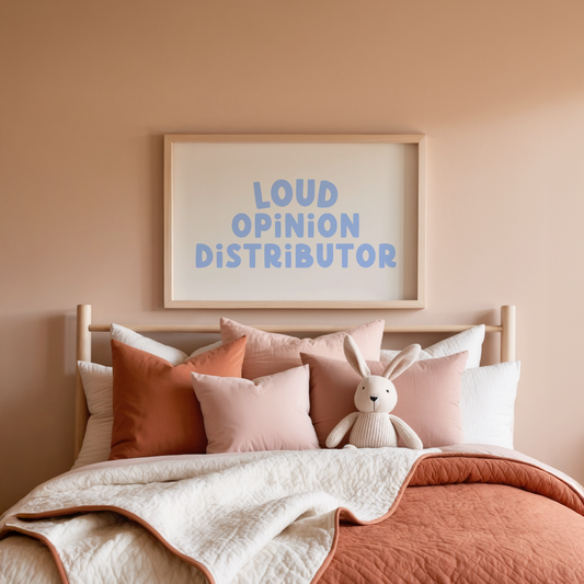 Loud Opinion Distributor | Cornflower and Cream | Art Print