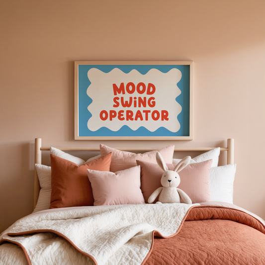 Mood Swing Operator | Denim, Lobster and Cream | Art Print