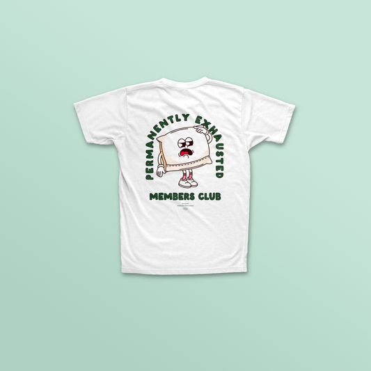 WISDOM & WONDER X HEY WONDER | Permanently Exhausted | Organic Unisex T Shirt