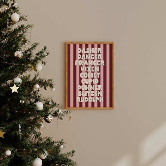Reindeers | Christmas Wall Art Print