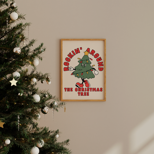 Rockin' Around The Christmas Tree | Christmas Wall Art Print