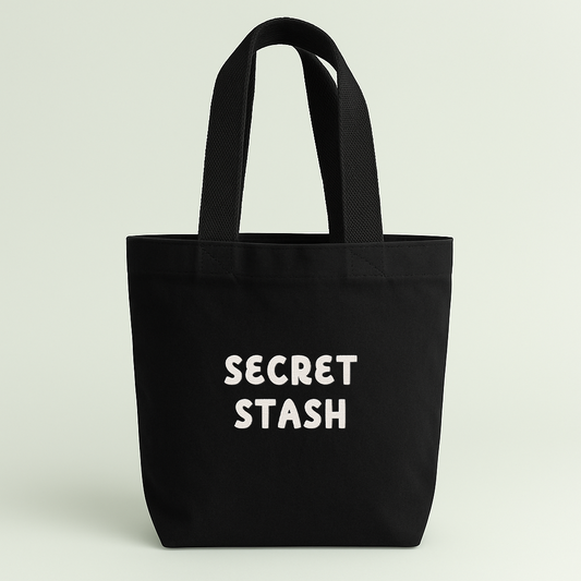 Secret Stash | Embroidered Mini Tote Bag