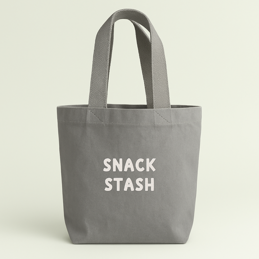 Snack Stash | Embroidered Mini Tote Bag