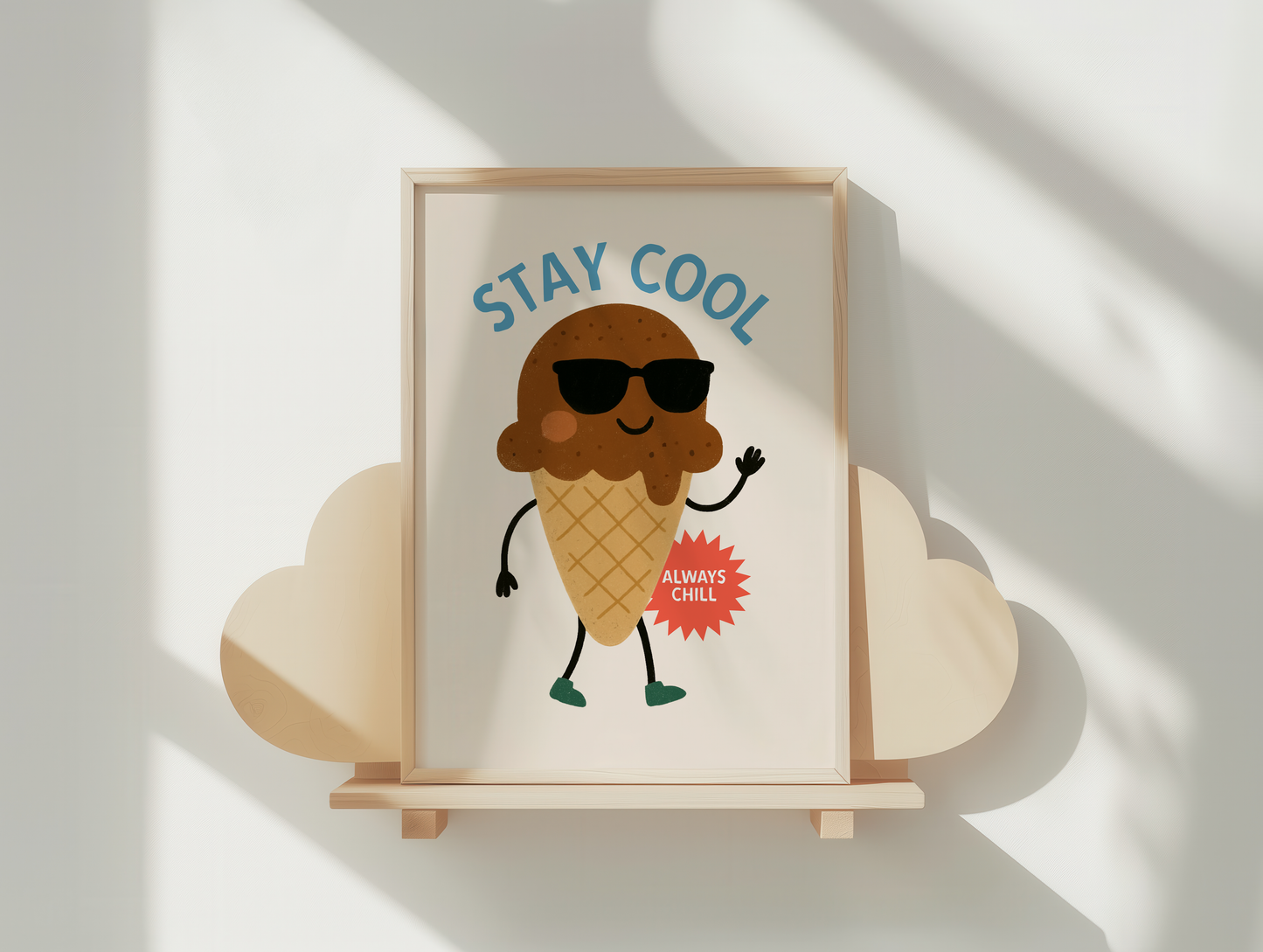 Stay Cool | Denim and Cream | Art Print