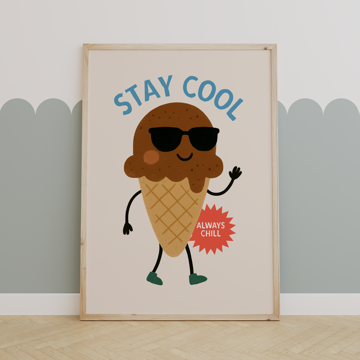 Stay Cool | Denim and Cream | Art Print