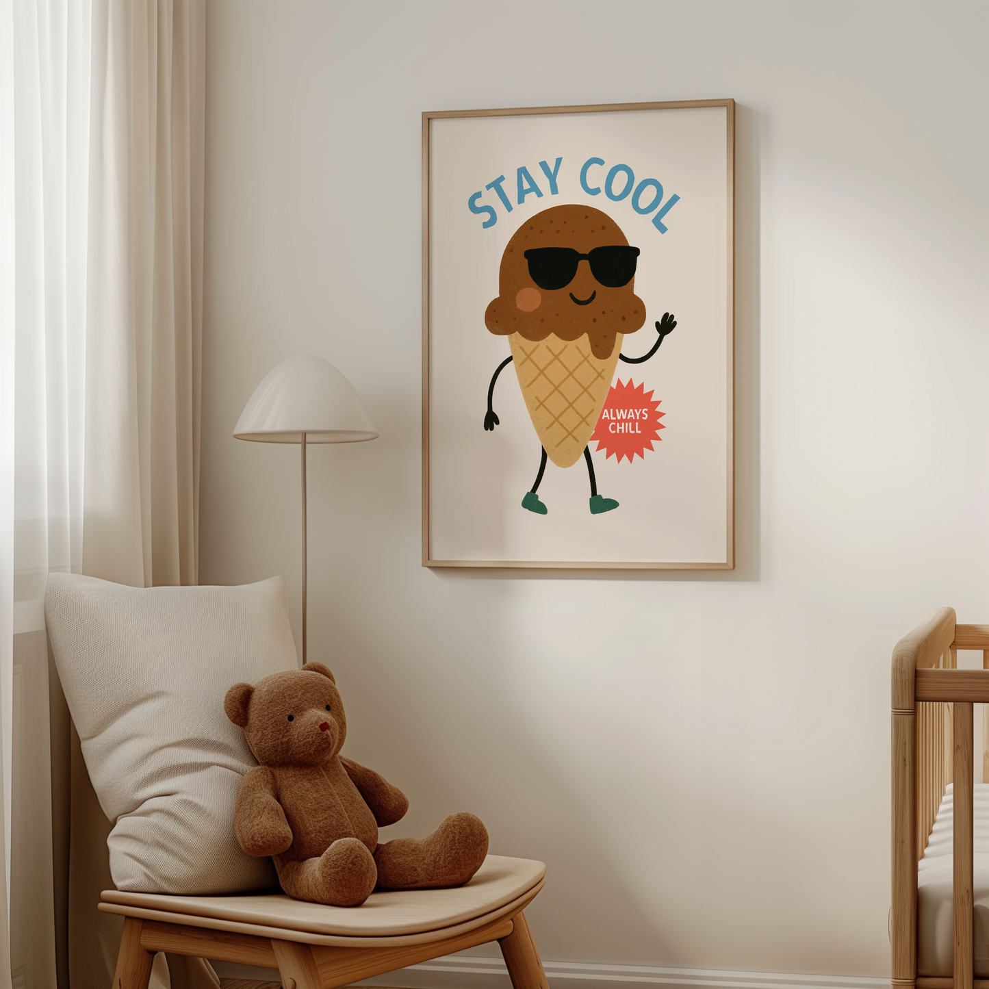 Stay Cool | Denim and Cream | Art Print