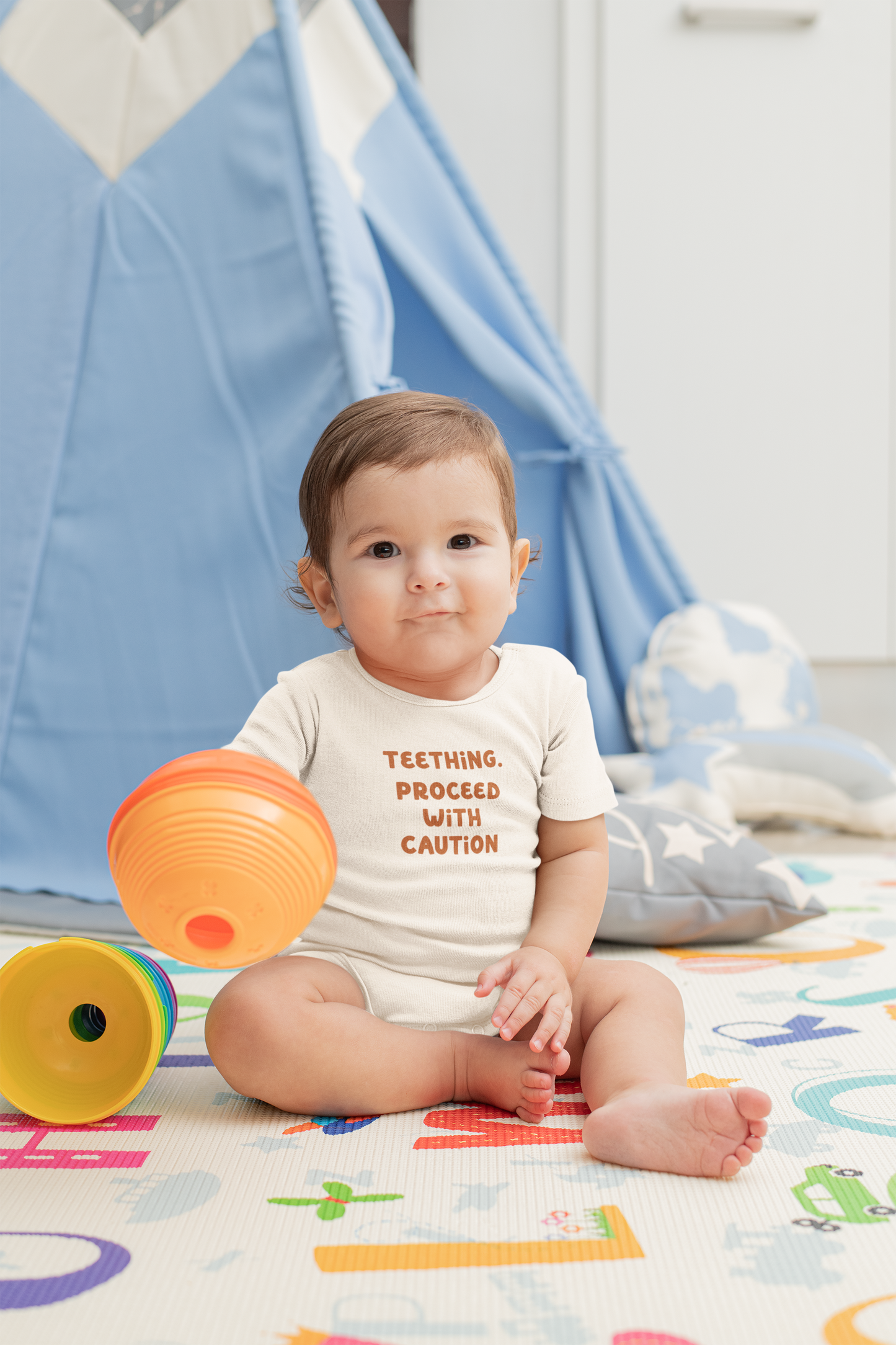 Baby Bodysuit | Teething. Proceed With Caution