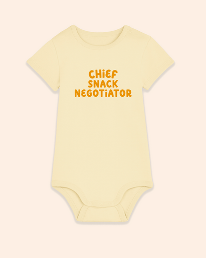 Baby Bodysuit | Chief Snack Negotiator