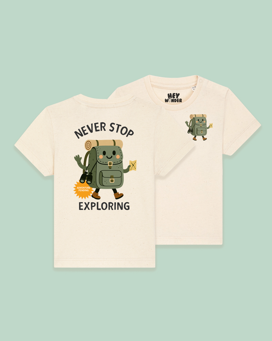 Baby T Shirt | Never Stop Exploring | Back Design