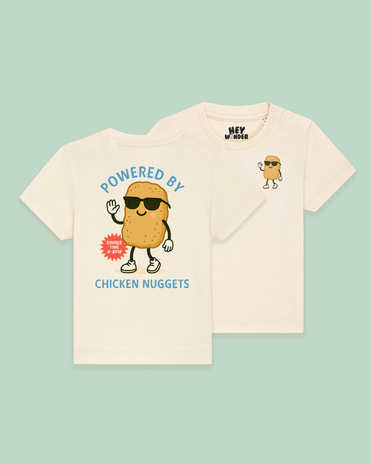 Baby T Shirt | Powered By Chicken Nuggets | Back Design
