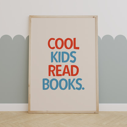 Cool Kids Read Books | Denim, Lobster and Cream | Art Print
