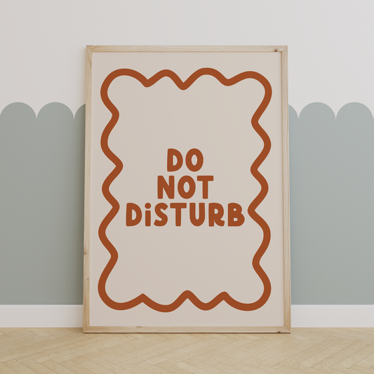 Do Not Disturb | Rust and Cream | Art Print