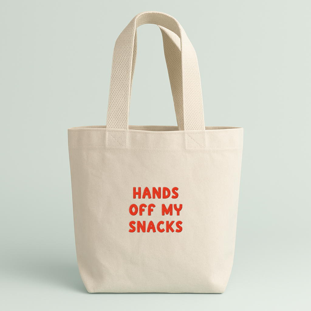 Hands Off My Snacks | Embroidered Mini Tote Bag