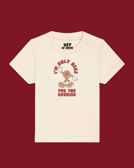 Christmas Baby T Shirt | I'm Only Here For The Cookies